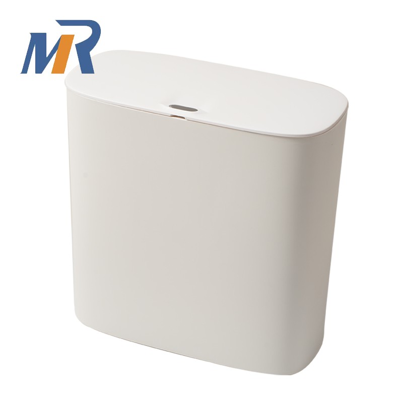 White Touchless Trash Can
